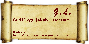 Györgyjakab Luciusz névjegykártya